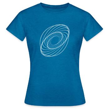 Dotted Spiral Vortex - Women's T-Shirt - antique blue sapphire heather - Front - AI Model Female 172 dark (172cm)