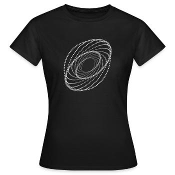 Gepunkteter Spiralwirbel - Frauen T-Shirt - Schwarz - Vorne - AI Model Female 172 dark (172cm)