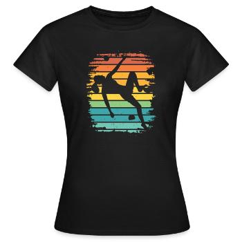 Boulderer Boulder Bouldern - Frauen T-Shirt - Schwarz - Vorne - AI Model Female 172 dark (172cm)