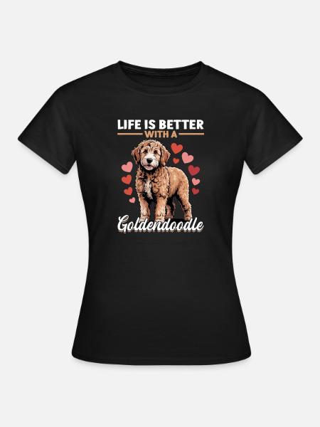 Goldendoodle Dog Breed - Frauen T-Shirt - Schwarz