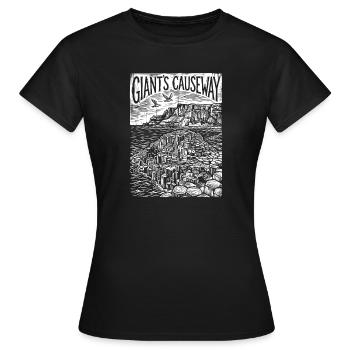 Giant's Causeway Nordirland - Frauen T-Shirt - Schwarz - Vorne - AI Model Female 172 dark (172cm)