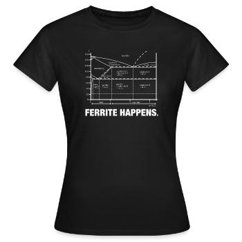 Iron Carbon Diagram Nerd Ferrite Steel - Women's T-Shirt - black - Front - AI Model Female 172 dark (172cm)