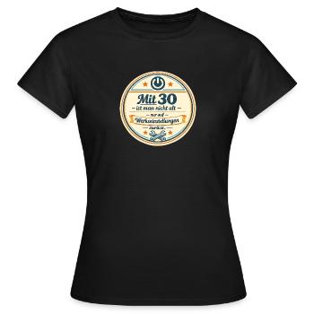 30er Geburtstag Retro Badge - Frauen T-Shirt - Schwarz - Vorne - AI Model Female 172 dark (172cm)