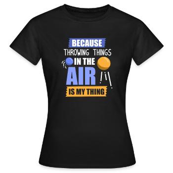 Lancer de disque Lancer de disque Lanceur de disque - T-shirt Femme - noir - Devant - AI Model Female 172 dark (172cm)