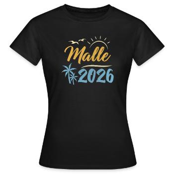 Malle 2026 - Women's T-Shirt - black - Front - AI Model Female 172 dark (172cm)