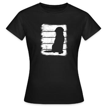Croquis de chien - T-shirt Femme - noir - Devant - AI Model Female 172 dark (172cm)