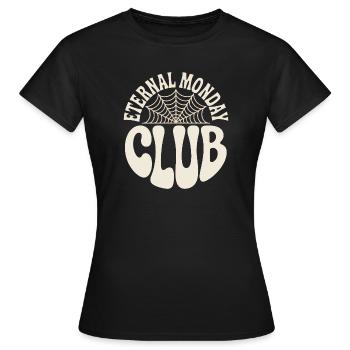 Logo du club du Lundi d’Émeraude - T-shirt Femme - noir - Devant - AI Model Female 172 dark (172cm)
