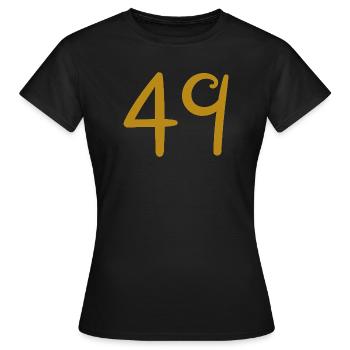 49 - T-shirt Femme - noir - Devant - AI Model Female 172 dark (172cm)