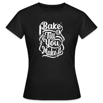 Fais-le cuire jusqu’à ce que tu le fasses - T-shirt Femme - noir - Devant - AI Model Female 172 dark (172cm)