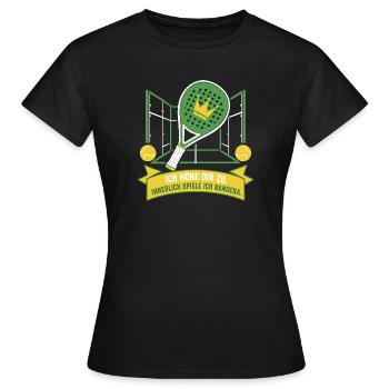 Innerlich immer Bandera — Padel 2026 - Frauen T-Shirt - Schwarz - Vorne - AI Model Female 172 dark (172cm)