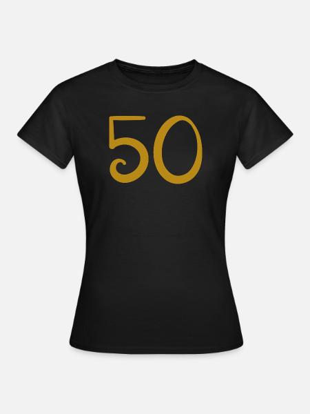 50 - Frauen T-Shirt - Schwarz