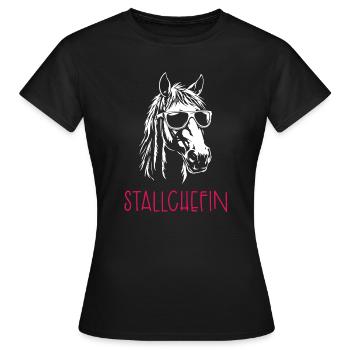 Stable manager - Women's T-Shirt - black - Front - AI Model Female 172 dark (172cm)