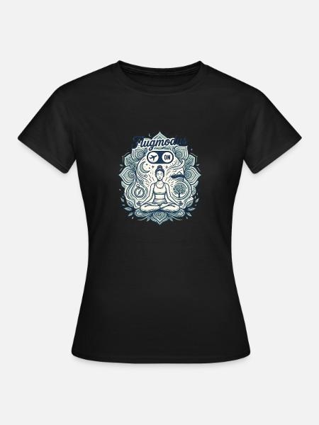 Meditation Flugmodus - Frauen T-Shirt - Schwarz