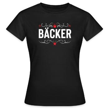 Métier de boulanger - T-shirt Femme - noir - Devant - AI Model Female 172 dark (172cm)