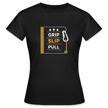 Grip Slip Pull Corde - T-shirt Femme - noir - Devant - AI Model Female 172 dark (172cm)