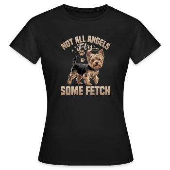 Yorkshire Terrier Yorkshire Race de chien Yorkshire - T-shirt Femme - noir - Devant - AI Model Female 172 dark (172cm)