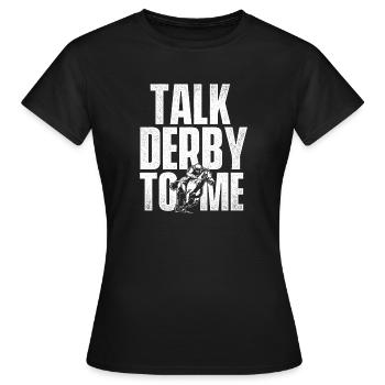 Hippodrome de courses de chevaux pur-sang - T-shirt Femme - noir - Devant - AI Model Female 172 dark (172cm)