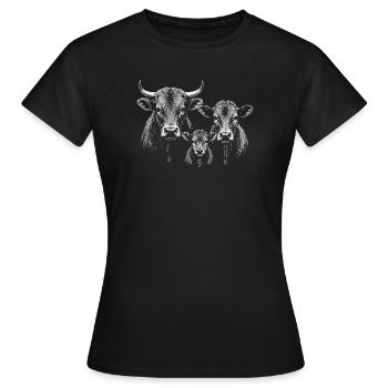 bétail - T-shirt Femme - noir - Devant - AI Model Female 172 dark (172cm)