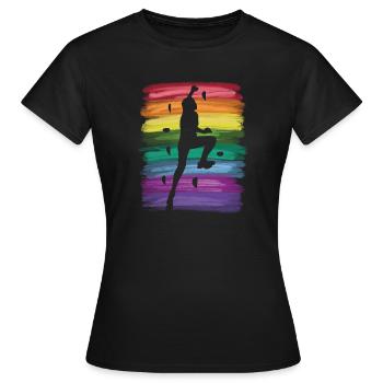 Boulderer Boulder Bouldern - Frauen T-Shirt - Schwarz - Vorne - AI Model Female 172 dark (172cm)