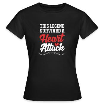 Heart Attack Legend - Women's T-Shirt - black - Front - AI Model Female 172 dark (172cm)