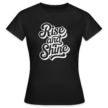DEBOUT ET BRILLE - T-shirt Femme - noir - Devant - AI Model Female 172 dark (172cm)