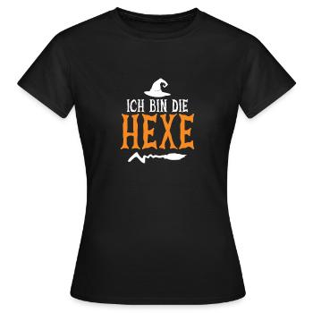 Ich Bin Die Hexe Halloween - Frauen T-Shirt - Schwarz - Vorne - AI Model Female 172 dark (172cm)