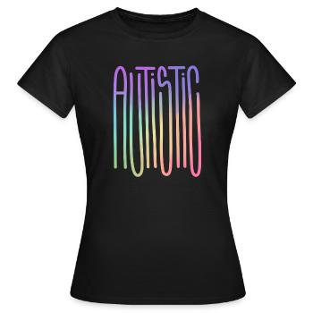 Flux du spectre autistique - T-shirt Femme - noir - Devant - AI Model Female 172 dark (172cm)