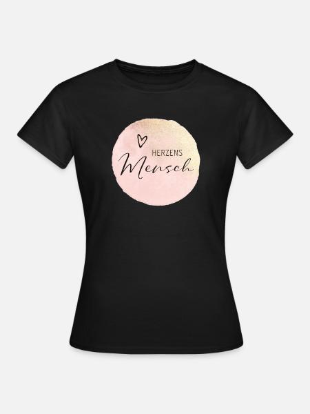 Herzensmensch - Frauen T-Shirt - Schwarz