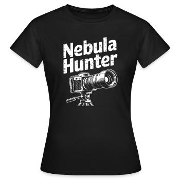 Nebula Hunter Camera Design - Women's T-Shirt - black - Front - AI Model Female 172 dark (172cm)