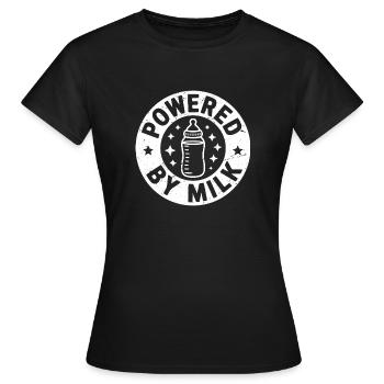 Alimenté par le lait - T-shirt Femme - noir - Devant - AI Model Female 172 dark (172cm)