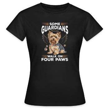 Yorkshire Terrier Yorkshire Race de chien Yorkshire - T-shirt Femme - noir - Devant - AI Model Female 172 dark (172cm)