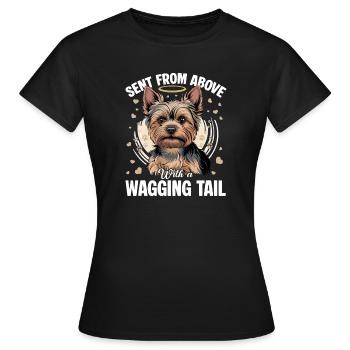 Yorkshire Terrier Yorkshire Race de chien Yorkshire - T-shirt Femme - noir - Devant - AI Model Female 172 dark (172cm)
