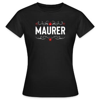 Métier de maçon - T-shirt Femme - noir - Devant - AI Model Female 172 dark (172cm)