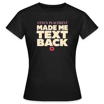 Venus-zeichen Venus-astrologie - Frauen T-Shirt - Schwarz - Vorne - AI Model Female 172 dark (172cm)