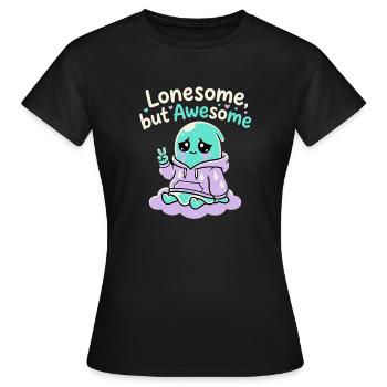 Fantôme Solitaire - T-shirt Femme - noir - Devant - AI Model Female 172 dark (172cm)