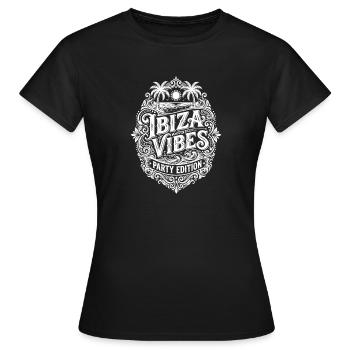 Ibiza Vibes - T-shirt Femme - noir - Devant - AI Model Female 172 dark (172cm)
