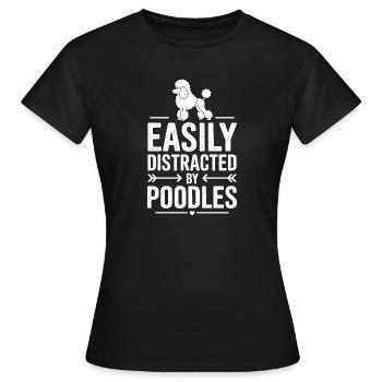 Expressions sur les caniches Caniche Caniche Cadeau drôle de caniche - T-shirt Femme - noir - Devant - AI Model Female 172 dark (172cm)