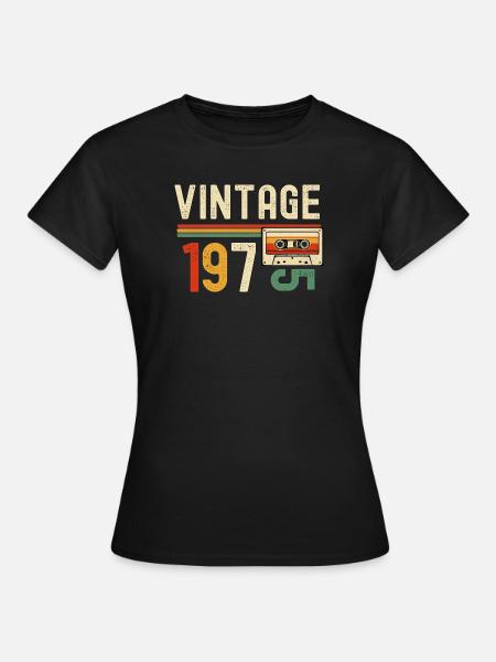 Retro-Kassette der 1970er Jahre - Frauen T-Shirt - Schwarz