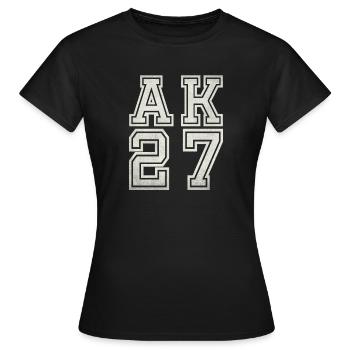 AK 27 - Frauen T-Shirt - Schwarz - Vorne - AI Model Female 172 dark (172cm)