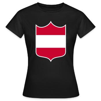 Autriche - T-shirt Femme - noir - Devant - AI Model Female 172 dark (172cm)