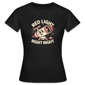Feu rouge Nuit claire | Astronomie - T-shirt Femme - noir - Devant - AI Model Female 172 dark (172cm)