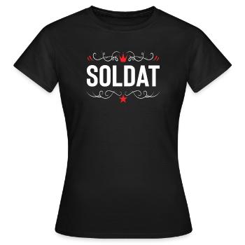Profession de soldat - T-shirt Femme - noir - Devant - AI Model Female 172 dark (172cm)