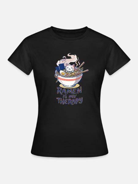 Ramen Therapy - Frauen T-Shirt - Schwarz