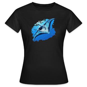 Raies Manta Raies - T-shirt Femme - noir - Devant - AI Model Female 172 dark (172cm)