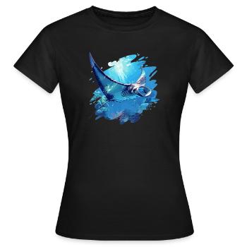 Raies Manta Raies - T-shirt Femme - noir - Devant - AI Model Female 172 dark (172cm)