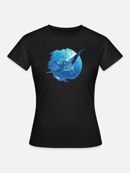 Rochen Mantarochen - Frauen T-Shirt - Schwarz