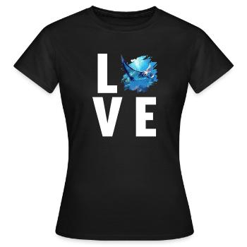 Raies Manta Raies - T-shirt Femme - noir - Devant - AI Model Female 172 dark (172cm)