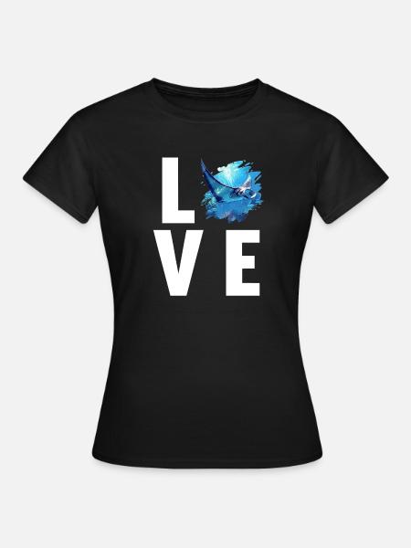 Rochen Mantarochen - Frauen T-Shirt - Schwarz