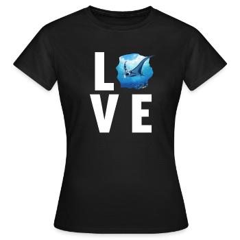 Raies Manta Raies - T-shirt Femme - noir - Devant - AI Model Female 172 dark (172cm)