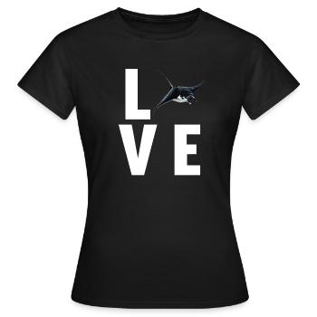 Raies Manta Raies - T-shirt Femme - noir - Devant - AI Model Female 172 dark (172cm)